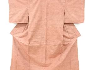 アンティーク　横段模様織り出し手織り紬着物